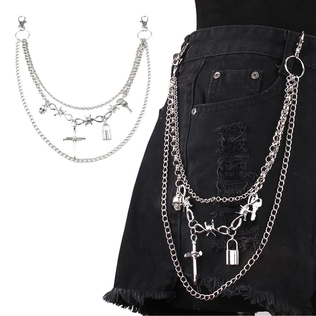 Sexy Pants Chain Punk Jeans Chain Wallet Chain Unisex Trousers Chain Cool Aesthetic Chain for Daily Wear and Parties
