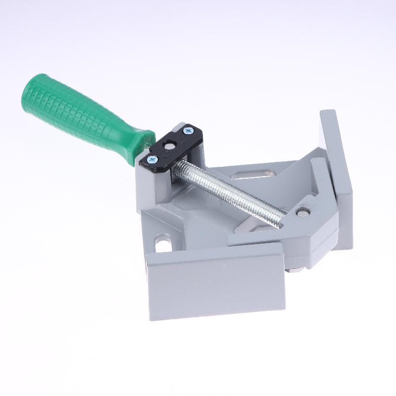 1/2 Pezzi Morsetto ad Angolo Retto a 90 Gradi Saldatura Morsetti ad Angolo Supporto Lavorazione del Legno Cornice per Foto Vetro Strumento Morsetto Mascella Oscillante Regolabile