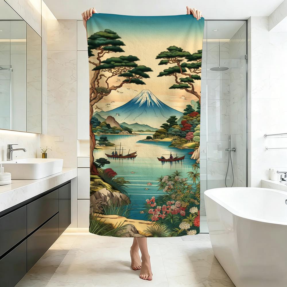 Traditional J-Japanese Ukiyo-eS Towel Five-Star Hotel Quality Eco-Friendly Ultra Soft Thick Towels & Beach Towels