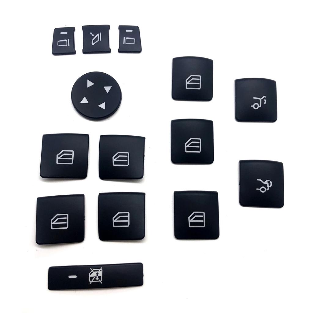 Car Window Glass Lift Button Sticker Door Lock Unlock Button Cover Sticker For Mercedes Benz A B C E GLA CLA GLK GL ML GLE Class