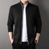 Men's Stand-up Collar Knit Sweater Autumn Winter Cardigan Tops Korean Slim Solid Color Sweatercoat Jacket