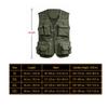 With 16 Pockets Fishing Vest Lightweight Outdoor Vest Durable Travel Vest  Safari