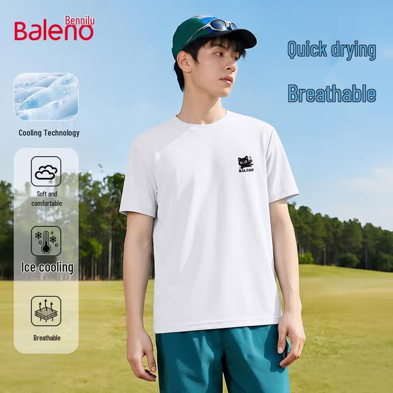Baleno Men's Ice Silk Quick-Dry Pique Sport T-Shirt