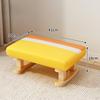 Foot Rest with Wooden Legs Padded Footstool Bench Rectangle Short Step Stool Small Low Ottoman for