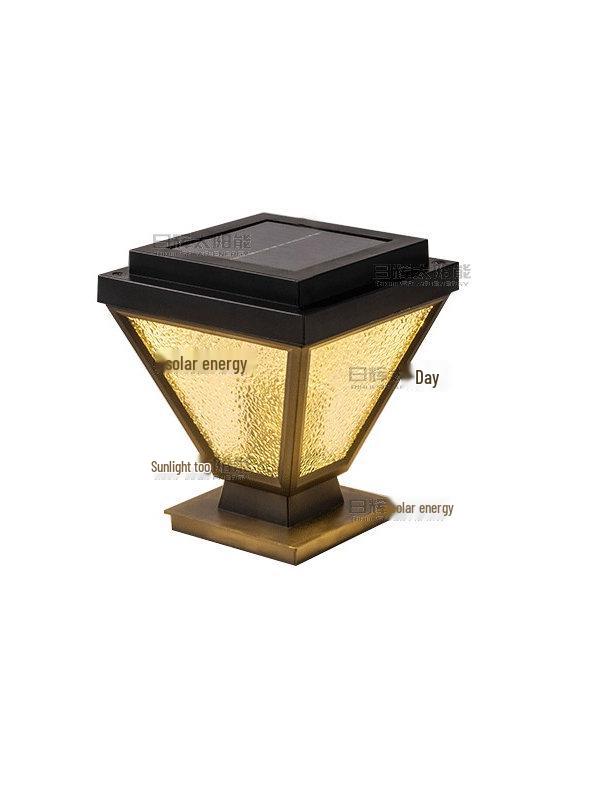 Modern Solar Outdoor Waterproof Pillar Light for Gardens, Courtyards, and Fences