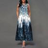 Urban Chic Printed Polyester Sleeveless Maxi Dress For Work And Casual Wear