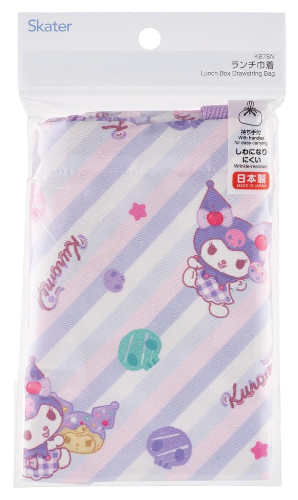 Skater Lunch Drawstring Made in Sanrio Kuromi Fancy Snacks Children's Bag, Japan, & Weets, Girls' KB7SN-A