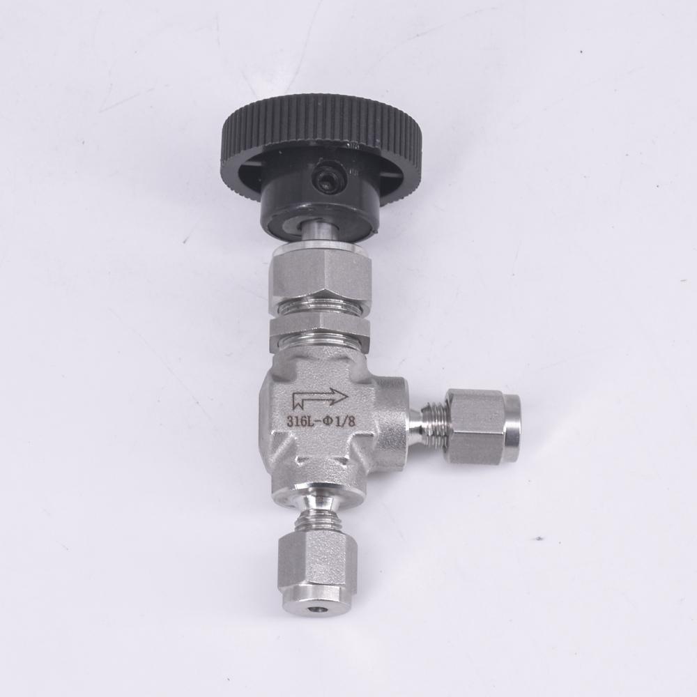 Bulkhead Fit 6mm 1/8" 1/4" OD Tube Compression Angle Needle Valve Crane Elbow Forged 316 Stainless