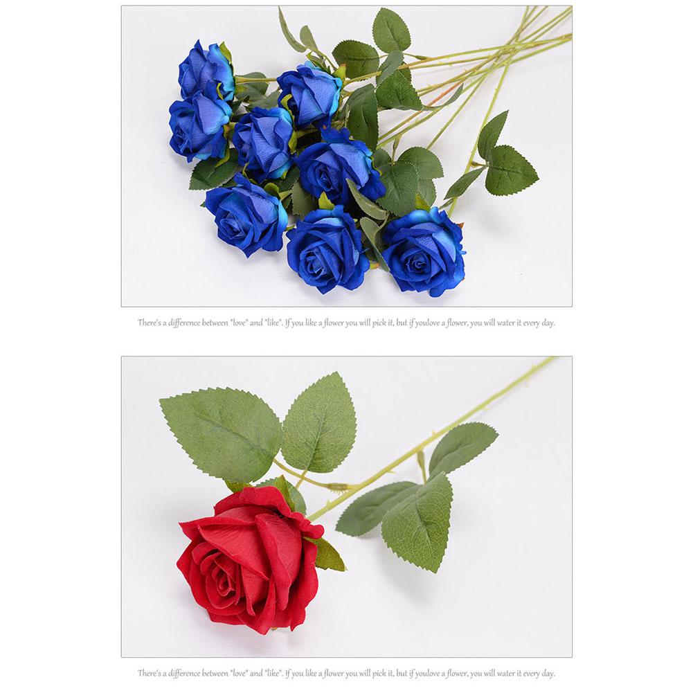 Home Decor Flower Wedding Flower Artificial Velvet Rose Easy To Clean