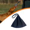 Dog Bite Tug Toy with Handle PU Leather Bite Rag Dogs Grip Development Training and Bite Toy for Indoor Outdoor Game Pet Suppli