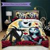 Christmas Jack Skull Prints bedding, duvet cover and pillowcases, birthday gift (1 duvet cover + 2 pillowcases, pillow insert not included)JM005
