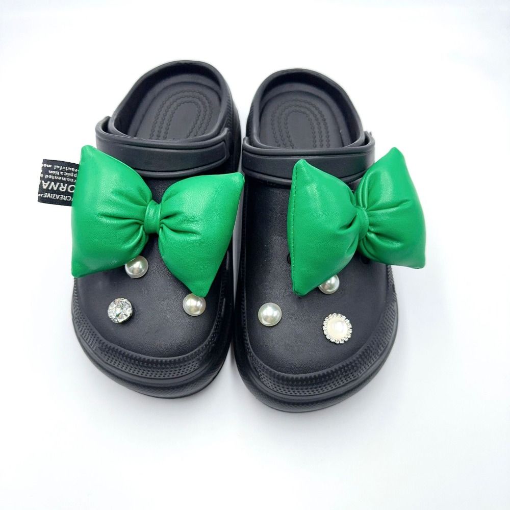 Cute All-match Shoe Charms for Crocs DIY Candy Colors Bow Detachable Shoes Buckle Decoration Accessories Woman Kids Gifts