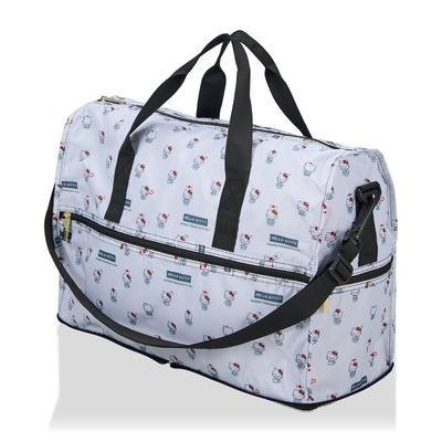 Sifre Foldable Boston Medium Suitcase with Shoulder Sanrio Characters White Heart Bag, Size, Carry-On Compatible, Strap, SA14.