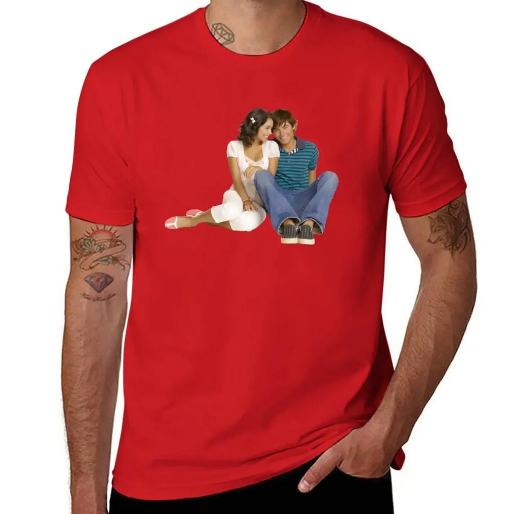 Troy And Gabriella Tshirt Plain Tops Kawaii Clothes Unisex Clothing