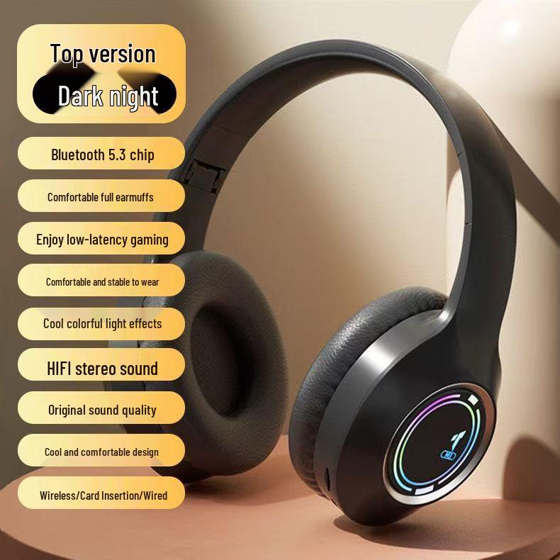 2025 Hua Sports Wireless Over-Ear Bluetooth Headphones with Noise Reduction & Long Battery Life for Esports