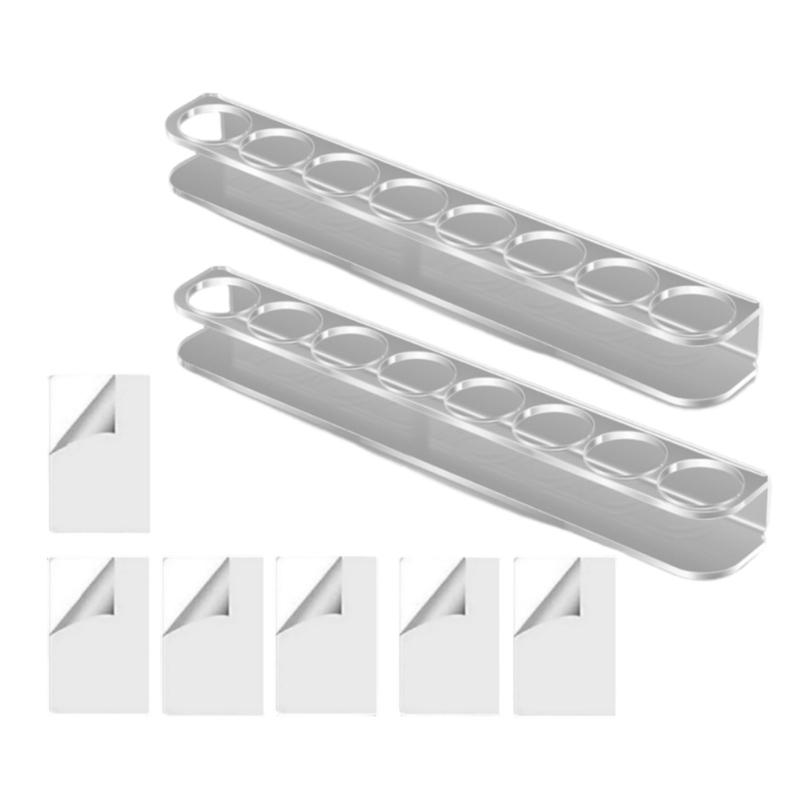 Transparency Multi Purpose Holder With 8 Compartments Storage Rack for Small Bottles Perfumes And Kitchen Spices