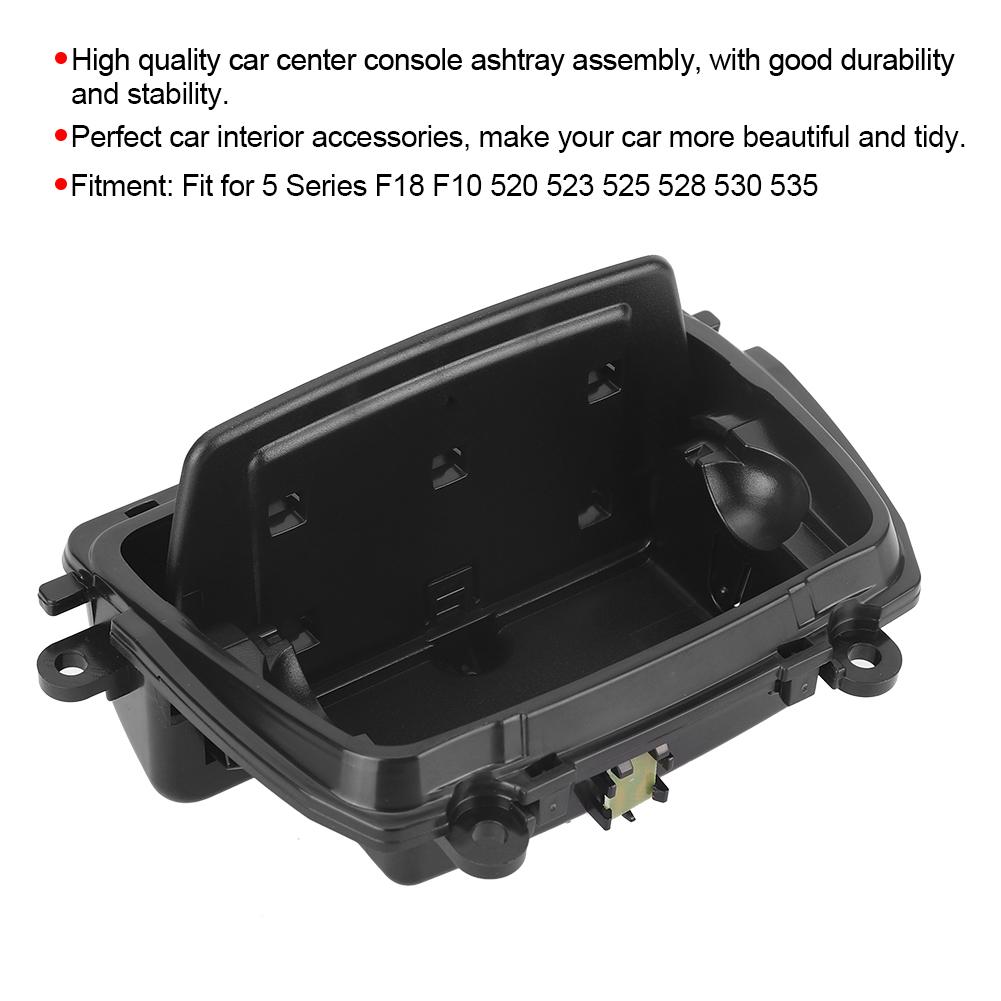 Car Center Console Ashtray Assembly Box Auto Accessories Black Replacement Fit for 5 Series F18 F10 520 523 525 528 530