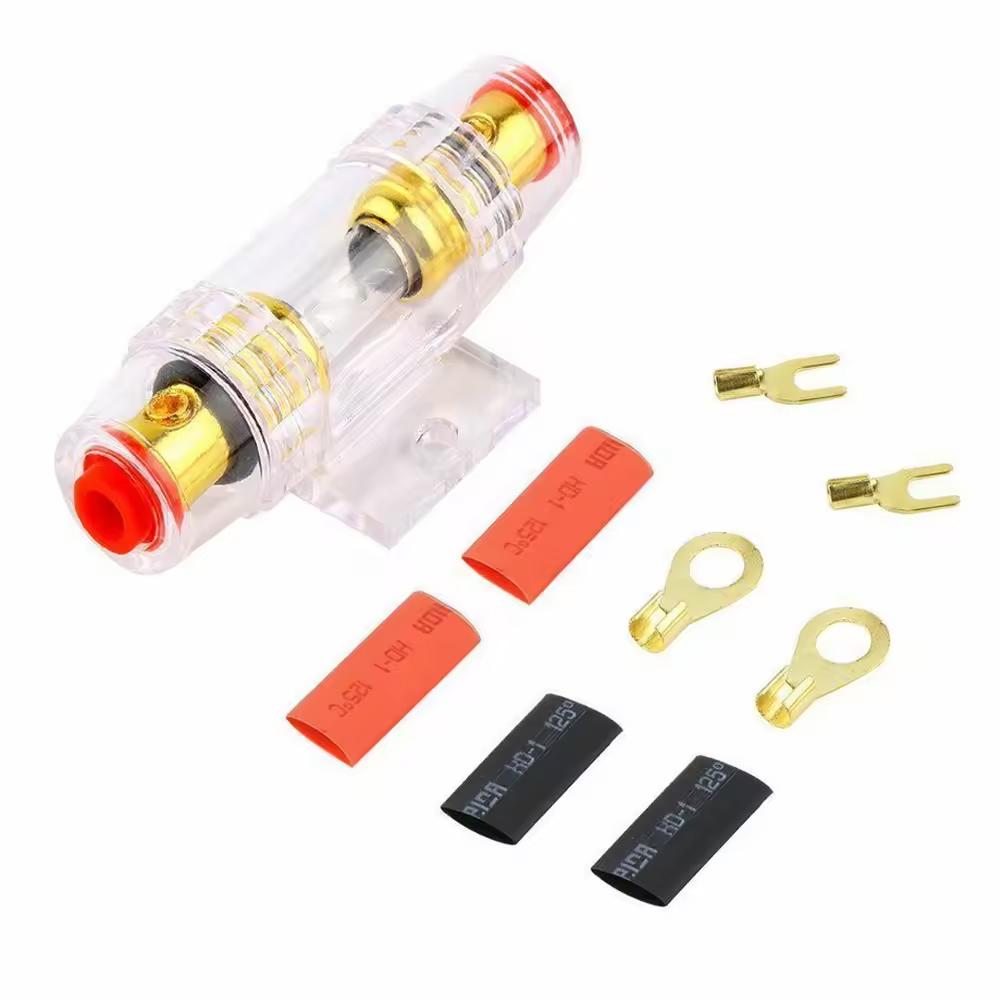 Universal Car 1500W 8GA 60AMP Subwoofer Amplifier AMP Wiring Fuse Holder Wire Cable Vehicle Modification Parts Installation line