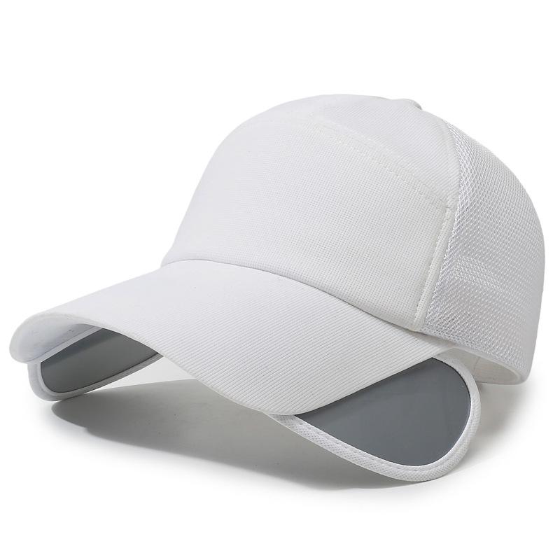 

New Quick Drying Breathable Sun Protection Retractable Duckbill Hat, Outdoor Sun Hat, Casual Mesh Cap 56-60cm белый