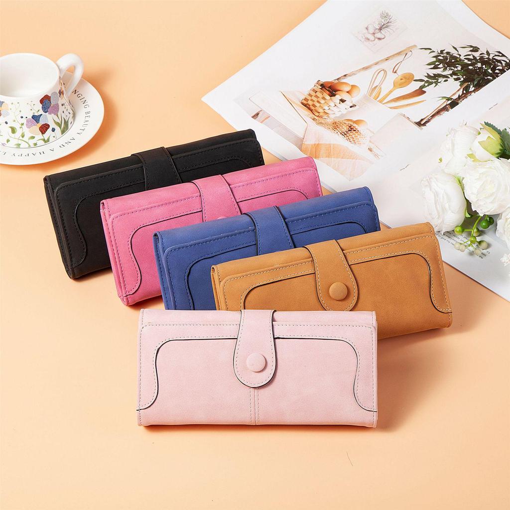 Women's Matte Long Zipper Wallet: Large Capacity Money Clip & Phone Bag with Card Holder