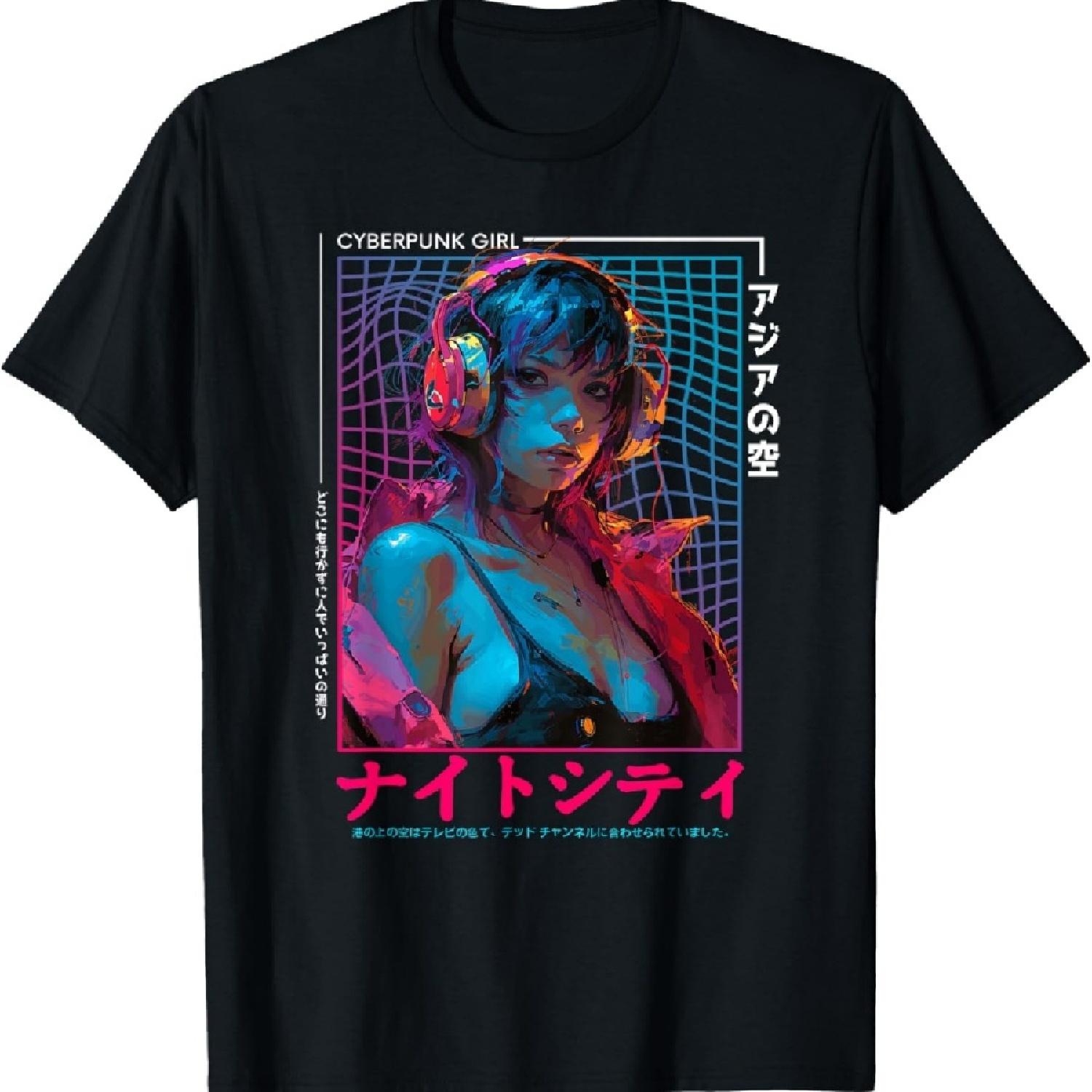 

Cyberpunk anime girl T-Shirt S