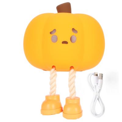Pumpkin Night Light Innovative Cute Eye Protection Rechargeable Decorative Silicone Night Light for