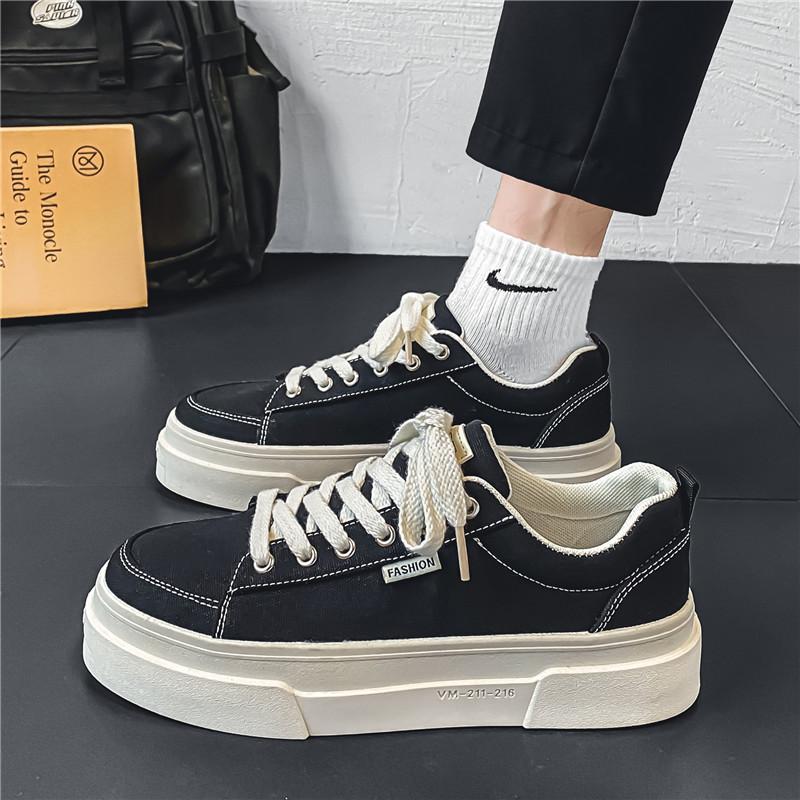 Кеды новые летние на толстой подошве дышащие черные кеды нишевая спортивная и повседневная обувь 39 чёрный