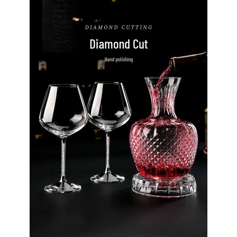 Drehender Kristall Rotwein Dekanter