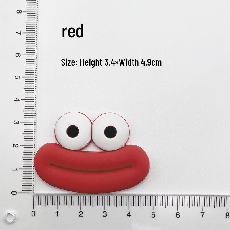 Medium Cartoon Sausage Lips Eye Patches & DIY Storage Box for Hair Accessories, Phone Case, Crocs Decorations