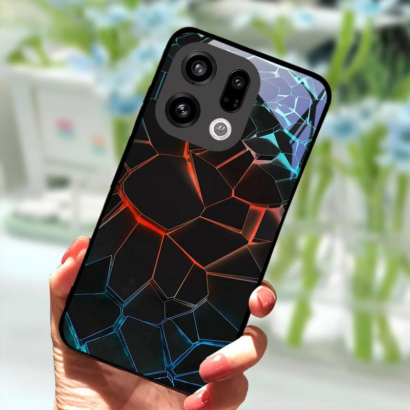 Case For OPPO Find X9 X9Pro X8 Pro X8S X8 Ultra Hard Cover Tempered Glass Protective Shell For OPPO FindX9 FindX8 Phone Bags