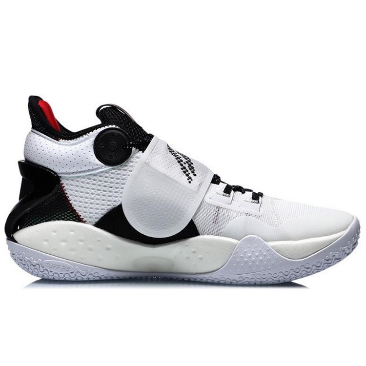 Li Ning SONIC 9 Cushioning Slip Resistant Mid Top Basketball Shoes Unisex White PE Sponsor Edition ABAR011-A