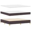 Box Spring Bed with Mattress Dark Brown 200 x 200 cm Fabric