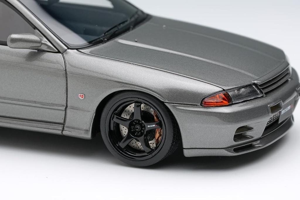 Make Up EIDOLON 1/43 Nissan SKYLINE GT-R (NISMO BNR32 CRS Version) 2022 Dark Metal Gray Finished Model EM769
