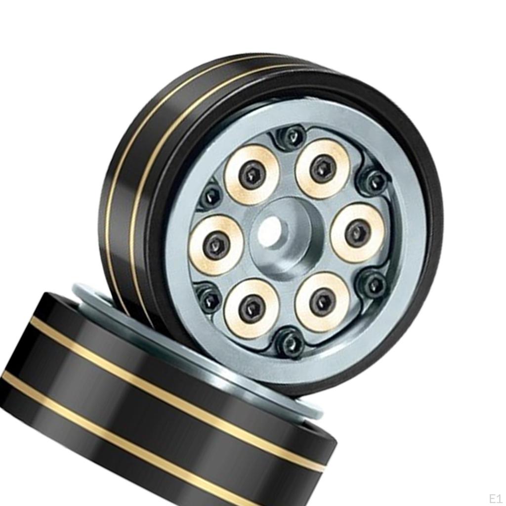 1/18 Tire Wheel Brass Counterweight Wheels RC Car Spare Part High Strength Metal Rim Hub for