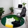1pc Cats Friendship Office Round Area Rug, Under Office Chairs Bedroom Living Room Home Decor, Room Deco, Available In Various Sizes