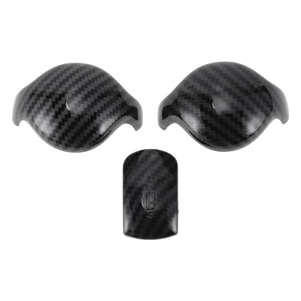 TUCKBOLD Gear Shift Knob Decorator Cover for Ford Mustang Console Interior Trim Sticker Styling Decoration Carbon Fiber Black with Adhesive Backing