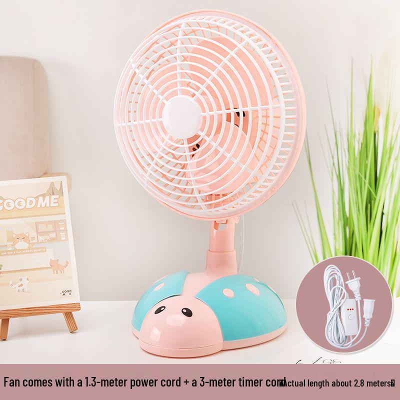 Silent Mini Fan: Cartoon Design for Dorms, Desks, and Offices