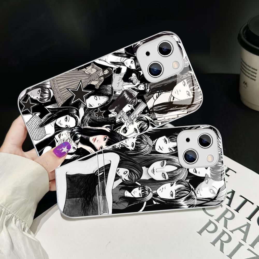 Japan Anime Tomie Kawakami Phone Case For IPhone 14 13 12 Mini 11 Pro XS Max X XR 14 Plus Tempered Glass Cover