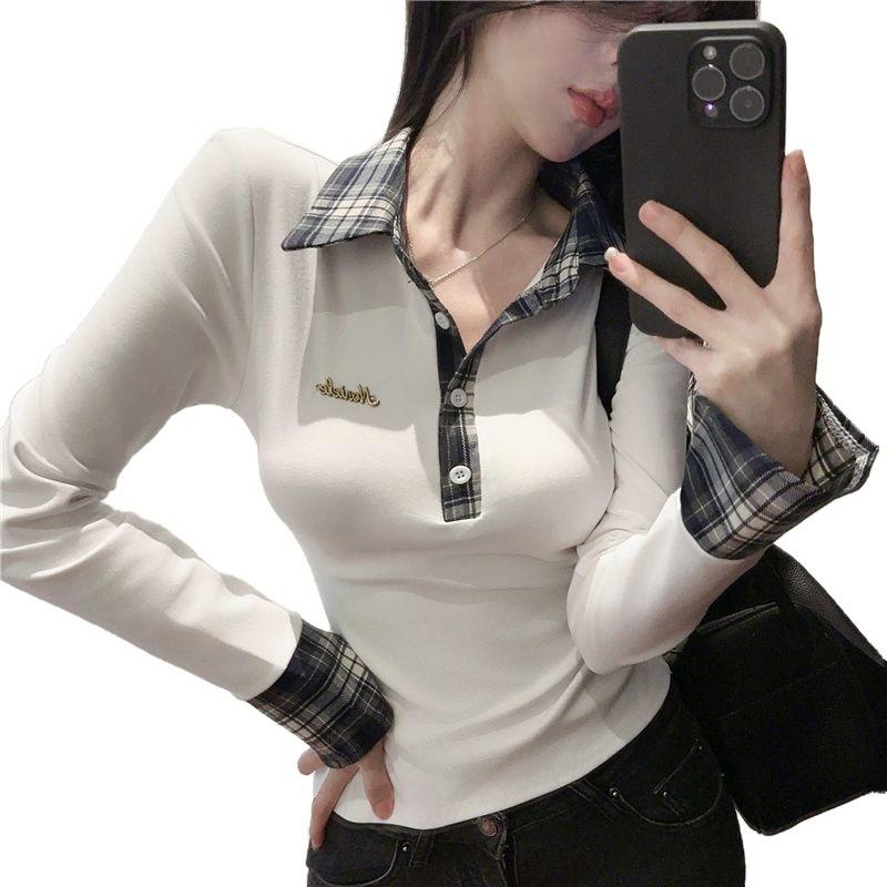 Shirt For Women With Plaid Pattern And Color Block Details For Casual And Office Wear