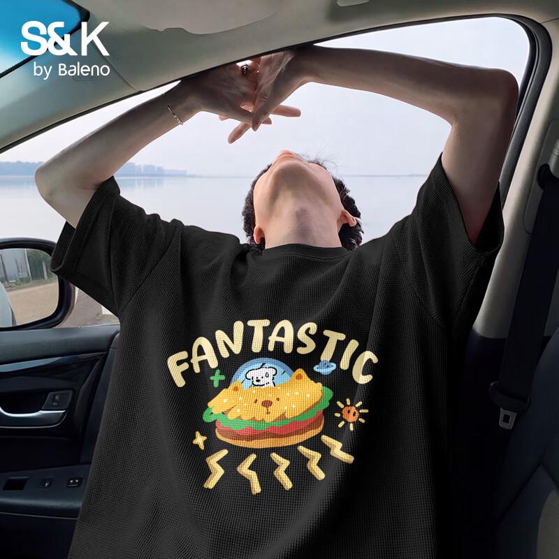 Baleno Men s JPB Burger Dog Printed Waffle T-Shirt L