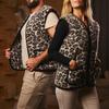 Leopard vest, women's highlander sleeveless vest, warm vest to wear under a jacket S