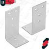 KOTARBAU® Carpenter's Angle Construction Connector Stainless Steel Galvanized 40 X 80 X 40 MM Set of 25 PCS