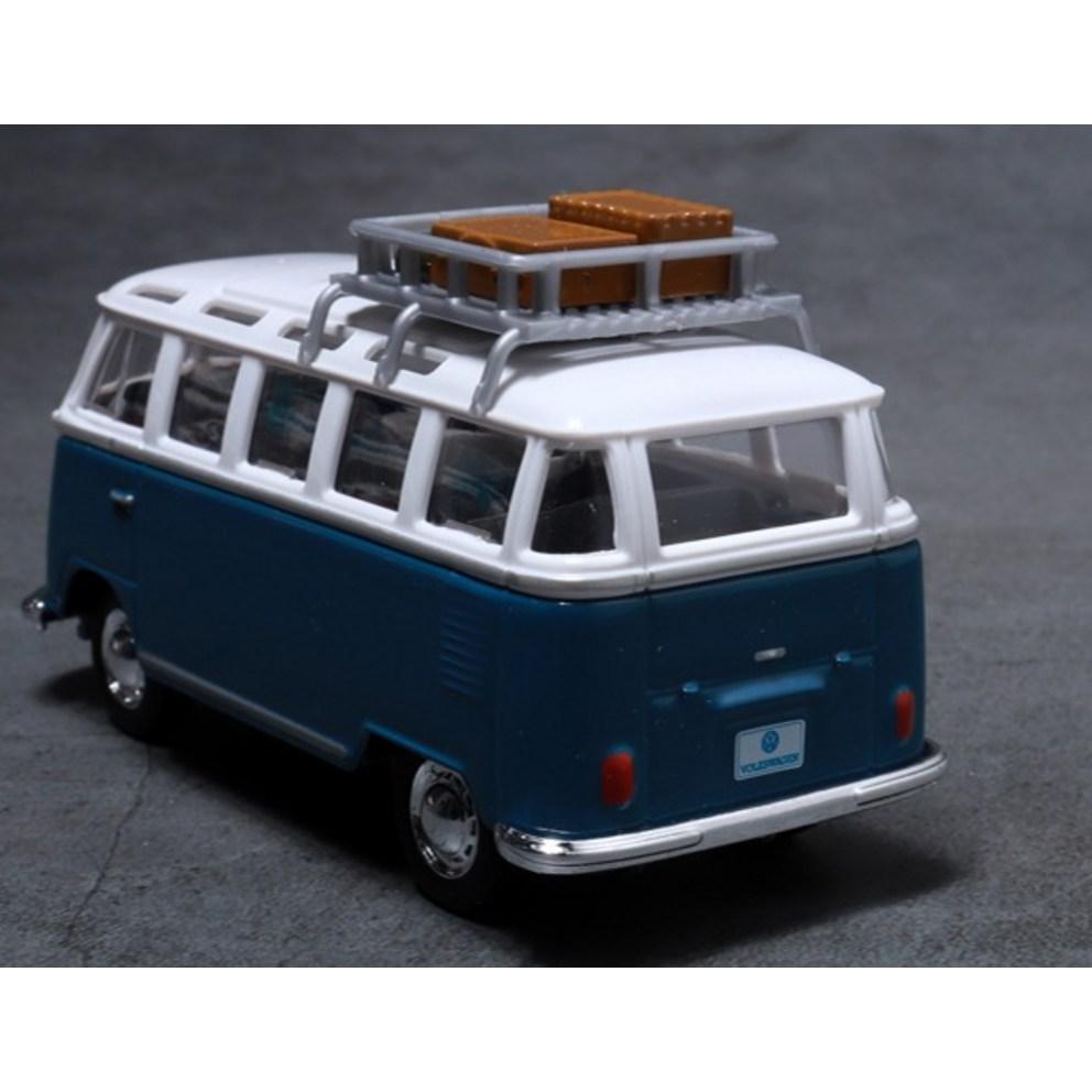 Maisto Volkswagen Samba Varebil Weekenders Diecast Modell, Blå (med campingveske)