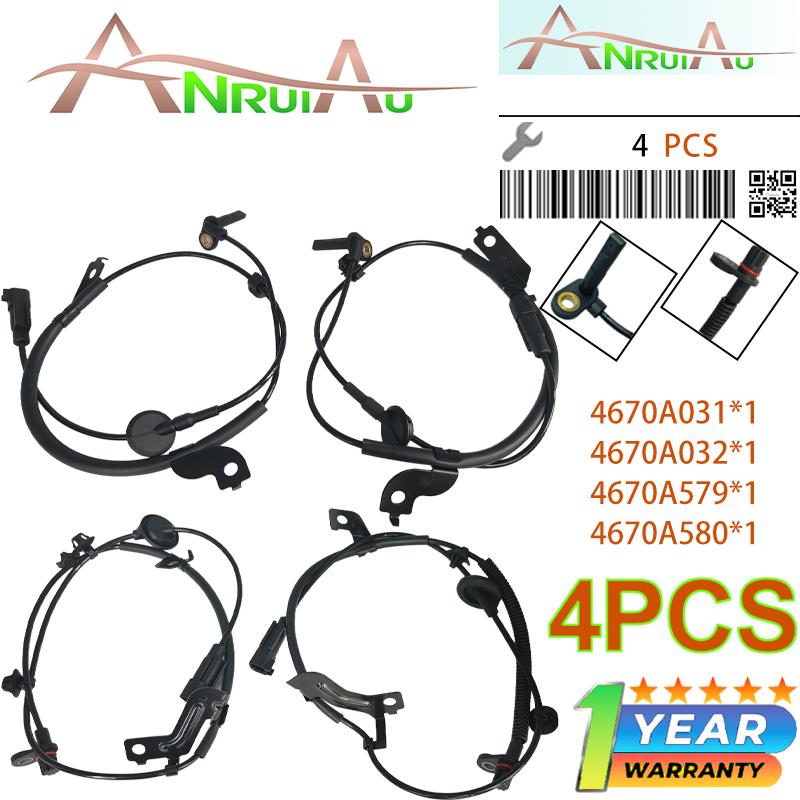 4PCS Front Rear ALS1785 ALS1784 ABS Wheel Speed Sensor ALS1818 ALS2372 For Jeep Patriot Compass Dodge Caliber Mitsubishi Lancer
