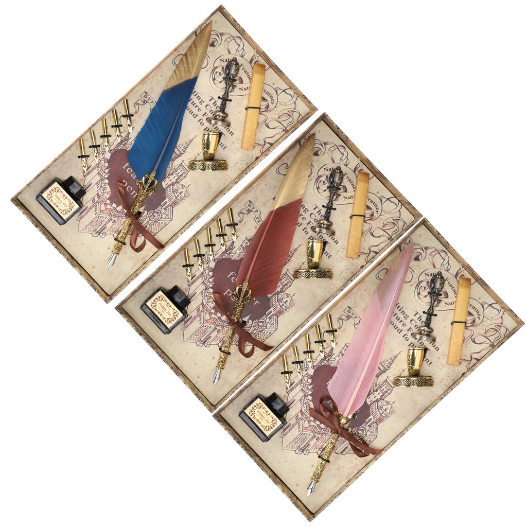Quill Pen Set  Writing Drawing Dip Pen Students Teacher Antique Calligraphy Vintage Gift