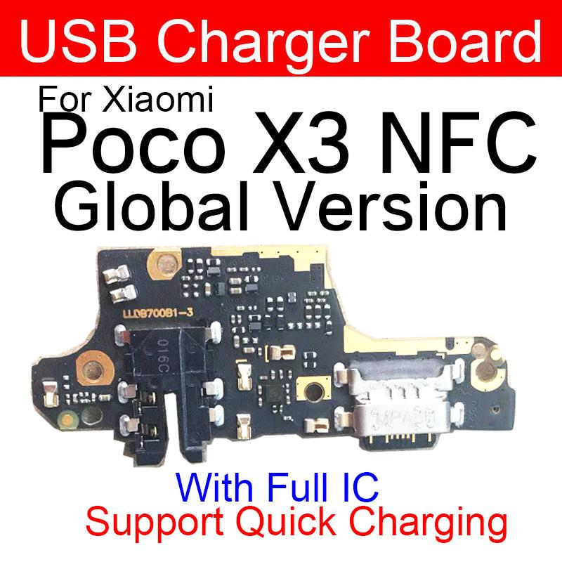 USB Chargng Dock Port Connector Board Flex Cable With Microphone For Xiaomi Mi Poco F1 F2 Pro Poco X3 X2 C3 Mi Play Repair Parts