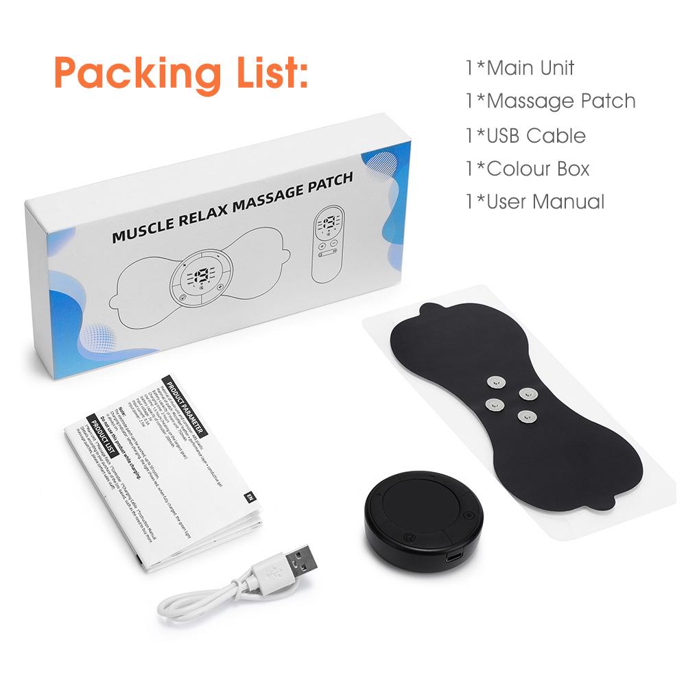 Wireless Electric Neck Pulse Muscle Stimulator Frequency Pulse Massage Patch 6 Modes Portable Back Leg Mini Muscle Massager
