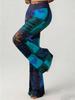 2026 Women's Ethnic Style Tie-Dye High-Waisted Retro Flare Pants