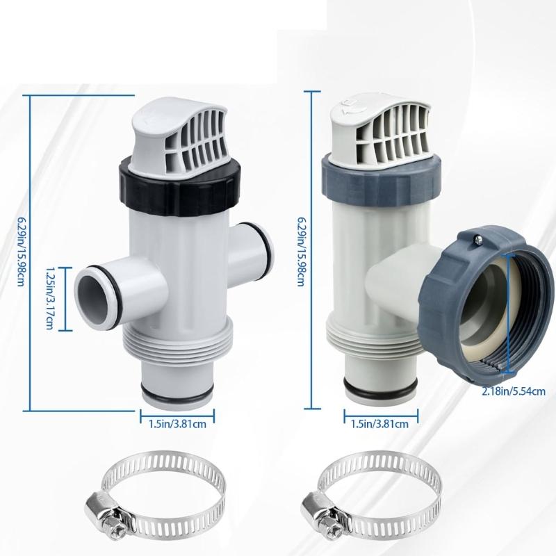 Pool Hose Plunger Valved Kit Filter Maintenance Water Control Above Ground Pool Pump for 26301T 26323CA 26331CA 26341W