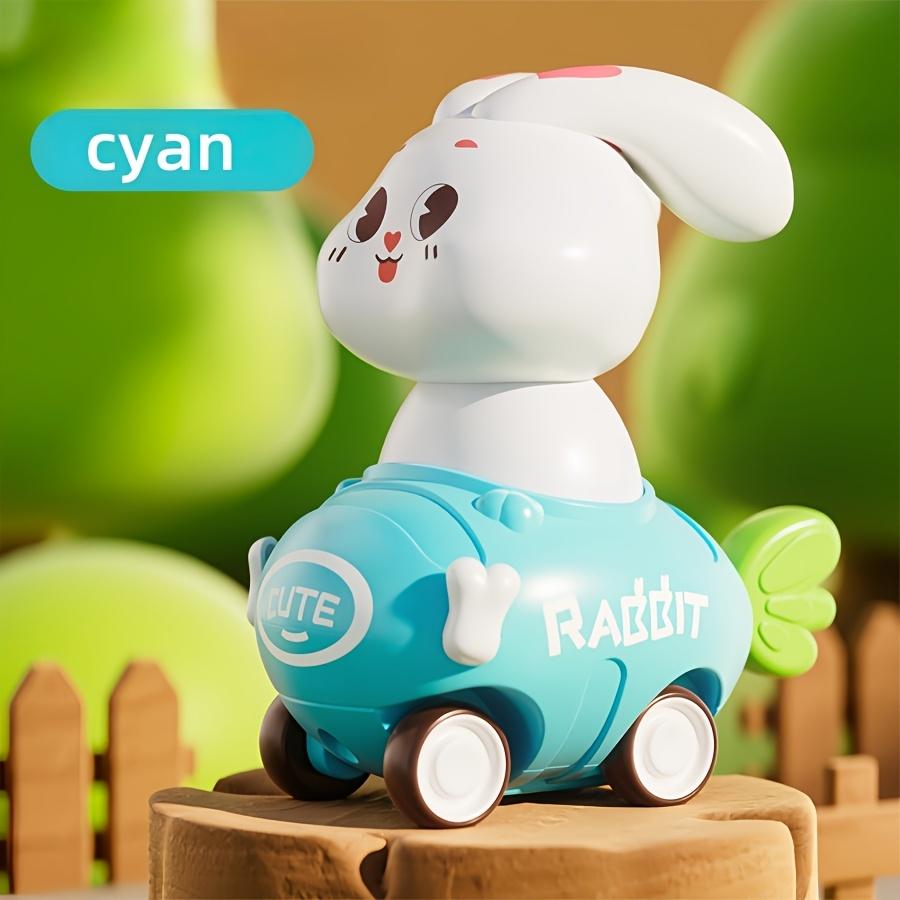 

Rabbit Inertia Toy Car Set Press And Go Vehicle Game Set, Made of Durable ABS Material, Smooth, Operates Without Batteries, Suitable for Ages 3 And Up циан